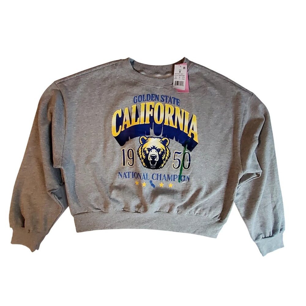 Modernlux Golden State California National Champion Heather Grey Sweatshirt M